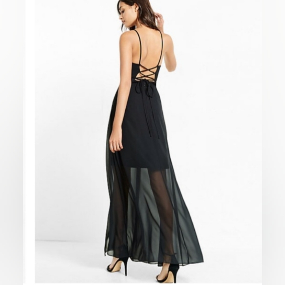 New Express Tie Back Maxi Dress
